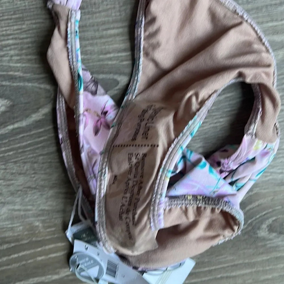 NEW O'Neill Pink Multi Diego Floral-Print Side-Knot Cheeky Bikini Bottom - Picture 4 of 4